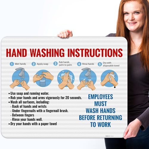 Employees Wash Hands Before Returning to Work Sign, - Image 2