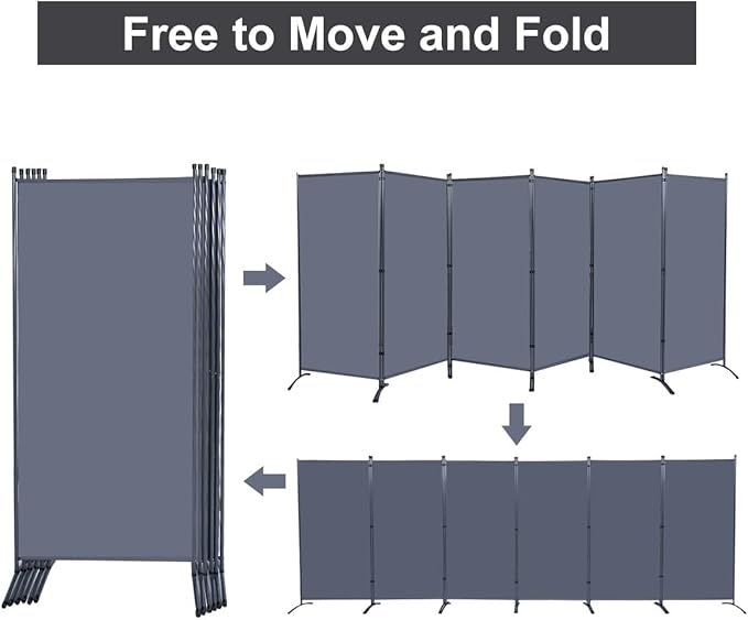 JVVMNJLK Indoor Room Divider, Portable Office Divider Room Divider Wall Divider - Image 4