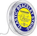 FANDAMEI 1mm Elastic Bracelet String Cord, Crystal Stretch Bead Cord for Bracelets Jewelry Making, Clear Stretchy Elastic String for Beading, Transparent Thread for Bracelet Necklace Making by FANDAMEI