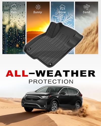 All Weather Floor Mats Fit for 2017-2022 Honda CR-V (Gasoline & Hybrid) - Image 6