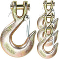 1/2" Chain Hooks, 4‑Pack Heavy Duty Clevis Slip Hook for Trailers by YEAZHEN