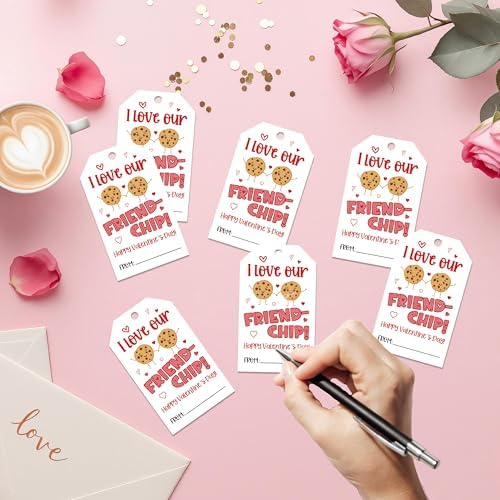 Valentine's Day Gift Tags, 50 Happy Valentine's Day Tags with String - Image 3