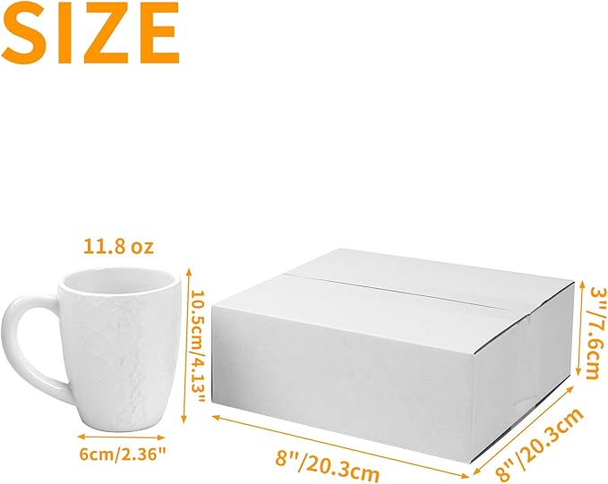 PETAFLOP 8x8x3 Shipping Boxes Set of 25, Small White Cardboard Mailer Box - Image 2