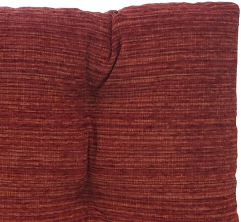 Klear Vu The Gripper Omega Non-Slip Tufted Bench Cushion for Indoor Furniture, Assembled in USA, Entryway Storage, Bay Window, Corner Nook or Piano Seat, 33 Inches, Chenille Red - Image 4