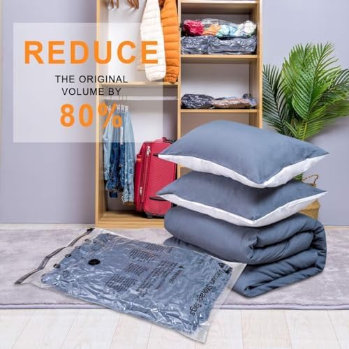GONGSHI Vacuum Storage Bags, Space Saver Seal Bags For Clothing, Travel Luggage,Blankets, Comforters, Pillows, Clothes Storage.6 XX Large - Image 7