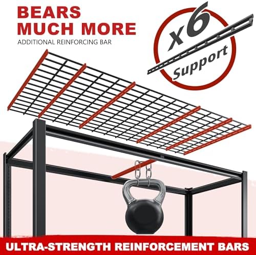 REIBII 3500LBS Garage Shelving, Adjustable Storage Shelves Heavy Duty, 6 Tier Heavy Duty Shelving, Metal Shelving Unit for Warehouse, Basement, Industrial, 55" W x 26" D x 84" H, Black, 3 Pack - Image 5