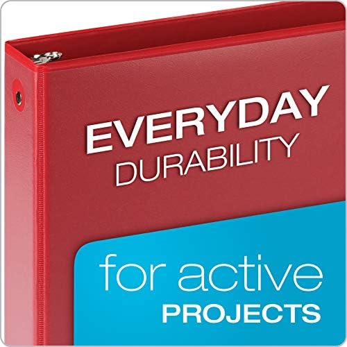 Cardinal 3 Ring Binders, Round Rings, Holds 350 Sheets, ClearVue Presentation View, Non-Stick, Assorted Colors (79550), 1.5 Inch (Pack of 4) - Image 2