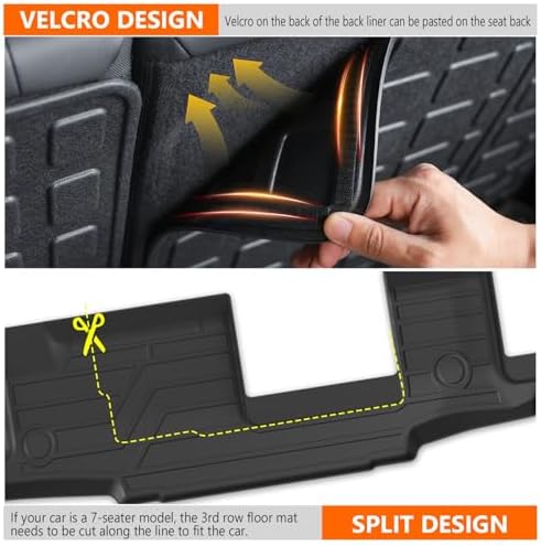 powoq Floor Mats Cargo Mat Compatible with 2022-2026 Nissan Pathfinder - Image 6