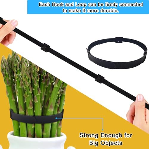 100pcs Reusable Cable Ties 7.8 In |Adjustable Cord Straps&Wire Wraps|Hook and Loop Cable Management Organizer - Image 4
