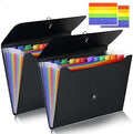 Cesil 2Pcs 13 Pockets Accordian File Organizer Expanding File Folder by CesilOfficeSupplies