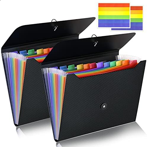 Cesil 2Pcs 13 Pockets Accordian File Organizer Expanding File Folder by CesilOfficeSupplies