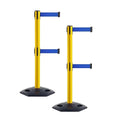 Crowd Control Warehouse CCW Set of 2 Retractable Dual Belt Stanchion Safety by Crowd+Control+Warehouse