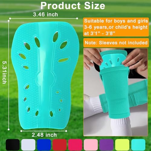 2 Pairs Shin Guards Soccer for Kids,Shin Pads Extra Lightweight Breathable Slide in Shin Guard for Football Training Match Outdoor Activities Protective Slip-in Shin Guards for Boys Girls - Image 2