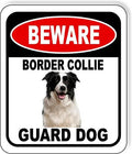 BEWARE BORDER COLLIE GUARD DOG Aluminum Composite Outdoor Sign 20" x24" Metal Security Notice for Yard, Fence, Porch, Property, and Business – No Trespassing, Warning, Attack Dogs, Protection by WorkHouseSigns