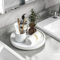 Turntable Vanity Tray, 10 Inch Bamboo Kitchen Sink Countertop Organizer by VeyFey