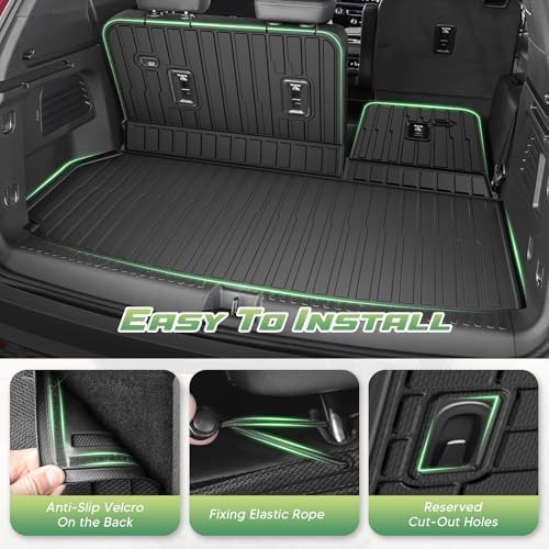 Cartist Floor Mats for Chevy Traverse/GMC Acadia 2024-2026 (Only for 7 Seats) & Buick Enclave 2025-2026, All Weather Cargo Liner for Traverse Accessories, Heavy Duty Car Mats, Car Accessories - Image 5