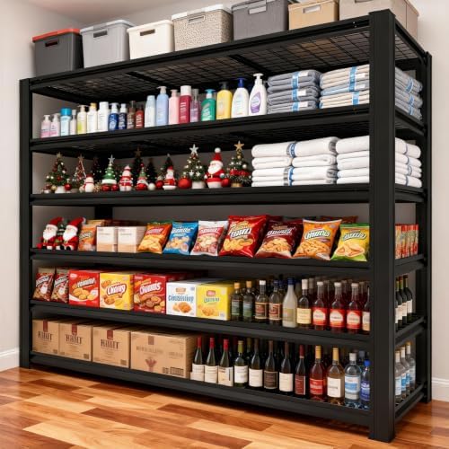 6T 62“ W x 24” D x 84" H Garage Shelving Heavy Duty, Metal Shelving, 8,100 lbs Storage Shelves, Adjustable Metal Shelves for Storage, Industrial Garage Shelves for Warehouses and Basements - Image 7