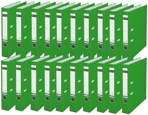 Leitz 180° Lever Arch File Plastic 50 mm - ring binders (Green, Plastic, A4) by Leitz