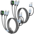 Travel Essentials 3 in 2 Multi Charging Cable for iWatch Charger/iPhone17-8 by MPATIBY