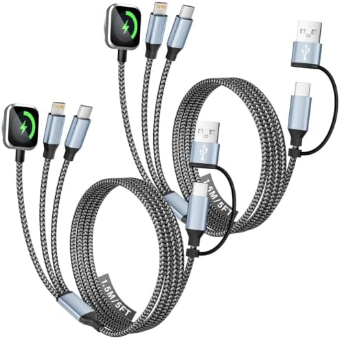 Travel Essentials 3 in 2 Multi Charging Cable for iWatch Charger/iPhone17-8 by MPATIBY