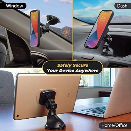 Scosche MAGWSM-2PXCES0 MagicMount Magnetic Suction Cup Phone Mount for Car Windshield/Dashboard, 360° Adjustable Magnet Head, Universal Phone Holder Compatible With iPhone, Samsung & More (Pack of 2) - Image 5