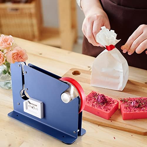 kimilus Steel Tape Bag Sealer with 2 Bag Sealing Tape, Plastic Bag Sealer Poly Bag Sealer for Meat Cake Bread Icing, Heavy Duty Metal Produce Bag Sealing Taper Dispenser - Image 5