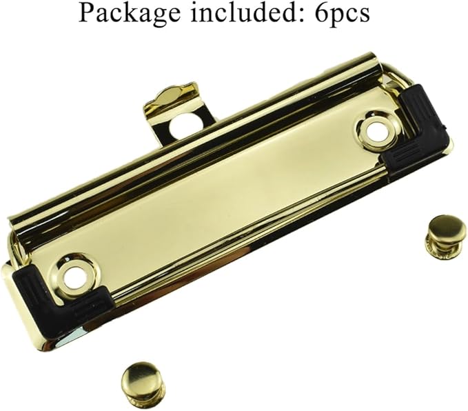 HAHIYO 3.94 Inches Gold Metal Mountable Clipboard Clips - Image 6