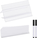 PATIKIL 3.1" x 1.8" Wire Shelf Label Holder, 30 Pack Reusable Plastic Price Tag by PATIKIL