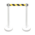 VIP Crowd Control Retractable Belt Stanchion Queue Safety Barrier Set by CrowdControlCenter