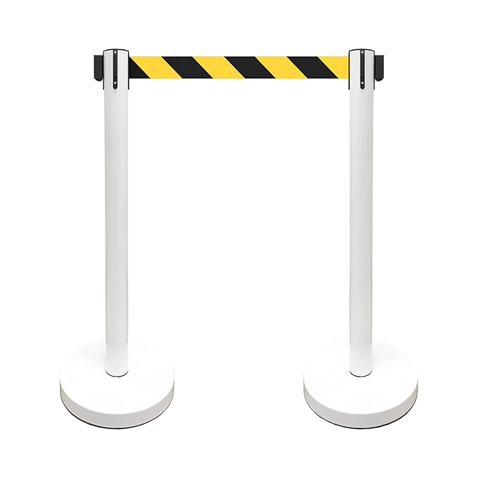 VIP Crowd Control Retractable Belt Stanchion Queue Safety Barrier Set by CrowdControlCenter