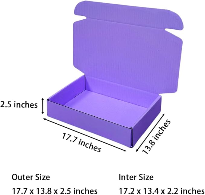 20 Pcs 17.7 x 13.8 x 2.5 inches X-Large Size Corrugated Cardboard Gift Boxes - Image 2