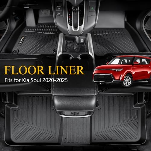 Wailtnb-for Kia Soul 2020-2025 2026 (Not EV) Floor Mat Cargo Liner All Weather Floor Liner Car Mat for Kia Soul Custom Fit Automotive Full Set Accessories 2025 - Image 3
