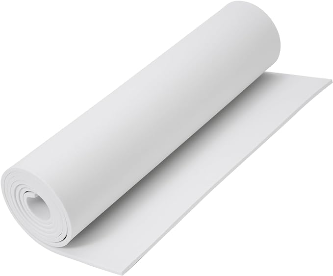 AMZQNART EVA Foam 5mm, Cosplay Foam Roll 16 x 59in（6.5sqft）White, Suitable by AMZQNART
