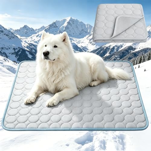 Cooling Mat for Dogs Large,Dog Cooling Mat Indoor,16"x20",Crate Pad for Pet by Hewmaw
