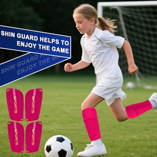 Kids Soccer Shin Guards 2 Pairs Slip-in Youth Shin Pads for Boys Girls, Lightweight PP+EVA Soccer Protective Gear Fits with Shin Guard Sleeves(not Included), Toddler to Teen Sizes Multiple Colors - Image 6
