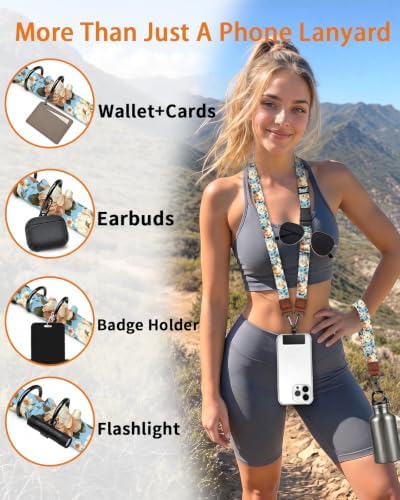 Peony Cell Phone Lanyard Crossbody Wrist Strap Adjustable Women - Image 4