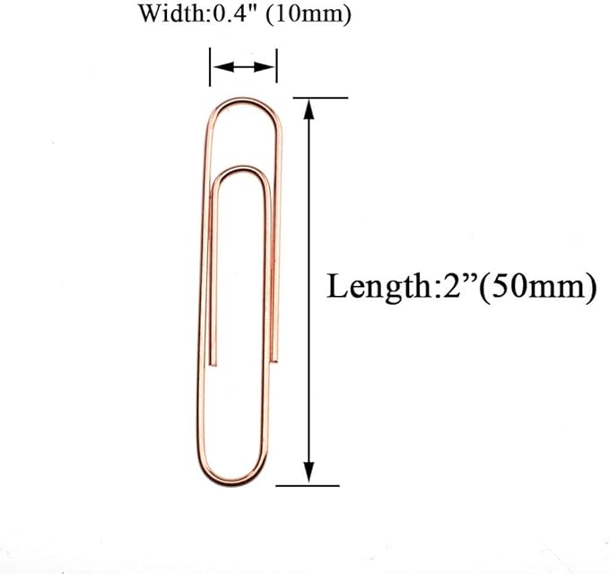 HAHIYO Paper Clips Large Sturdy 2 inches Length 70 Pack Paperclips Heavy Duty - Image 2