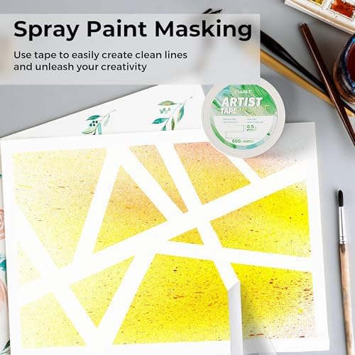 3 Pack Artist Tape for Watercolor Paper, 1/2 inch Wide - Image 4