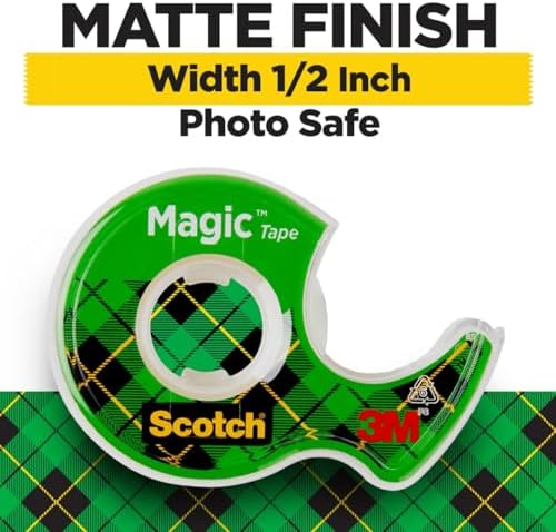 Scotch Magic Tape, Invisible, Engineered for Repairing 1/2 x 800 Inches - Image 2