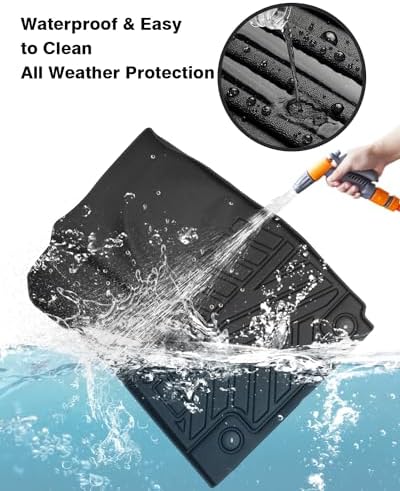 Powerty Floor Mats for 2022-2024 Hyundai Ioniq 5 Limited Only (with Sliding Console) All Weather 3D TPE Anti-Slip Car Liners for 1st & 2nd Row Accessories - Image 3