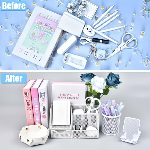 LXEVIHK White Desk Accessories 23-Piece Office Supplies Gift Set - Image 7