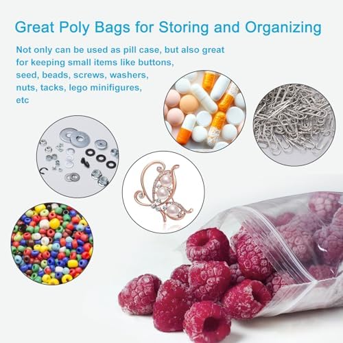 4''x 6'', (Pack of 100) 2 mil Thick Clear Plastic Reclosable Zip Poly Bags with Resealable Lock Seal Zipper for Photo, Jewelry, Bakery, Treats, Travel, Storage, Packaging & Shipping - Image 7