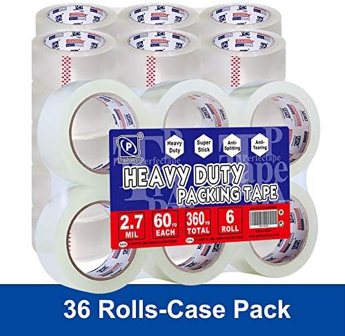 P PERFECTAPE Heavy Duty Packing Tape 36 Rolls, Clear, 2.7 mil, 1.88" x 60Y - Image 3
