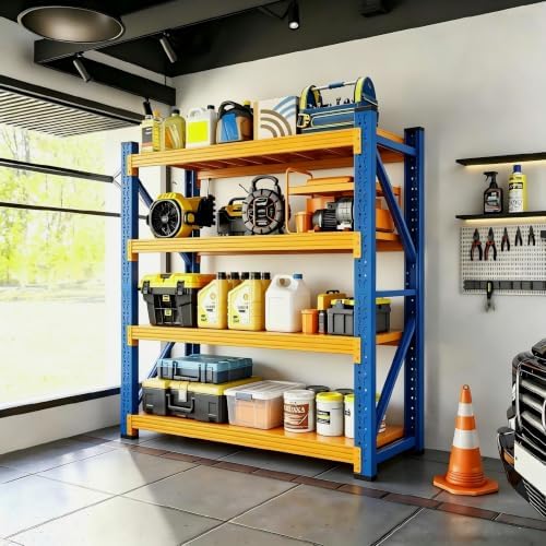 Heavy‑Duty Metal Garage Shelving Unit, 3000 LBS Total Load Capacity by KOBITOGarageStorageShelves