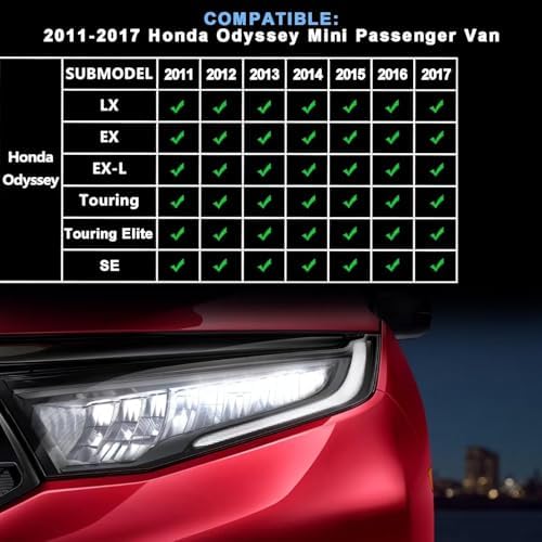 All Weather Floor Mats for Honda Odyssey 2017 2016 2015 2014 2013 2012 2011 Mini Passenger Van TPE Rubber Liners Odyssey Odorless Anti-Slip Car Floor Liners-1st & 2nd & 3rd Row & Cargo Mat Full Set - Image 2