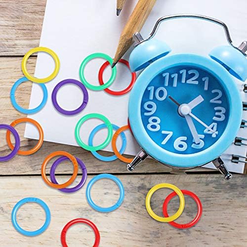 Outus 144 Pieces Plastic Binder Rings Loose Leaf Multi-Color, 27 mm - Image 5