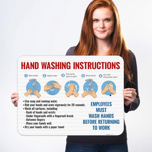 Employees Wash Hands Before Returning to Work Sign, - Image 2
