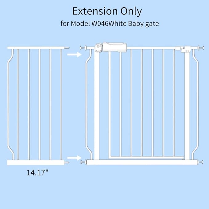 Fairy Baby Fairy Baby Walk Through Baby Gate Auto Close White Child Safety - Image 3