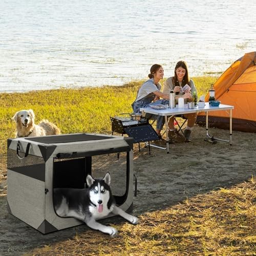 Zikopomi 30 Inch Portable Soft Foldable Dog Crate, 30" L x 21" W x 21" H - Image 5