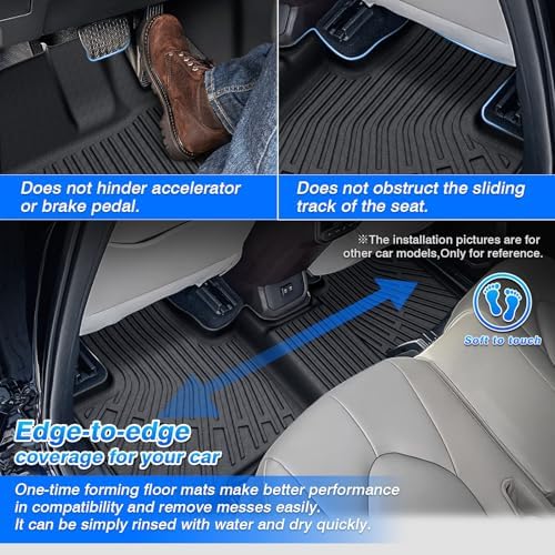 Cartist Floor Mats for Toyota Highlander 2020-2026 7 Seat (Both Hybrid and Gas, Not Grand), All Weather Cargo Liner with Backrest Mat and Door Sill Guards for Highlander Accessories, Heavy Duty - Image 4